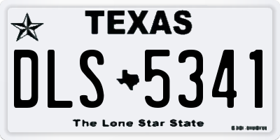 TX license plate DLS5341