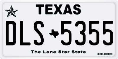 TX license plate DLS5355