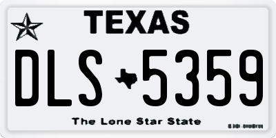 TX license plate DLS5359