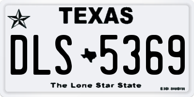 TX license plate DLS5369