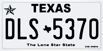 TX license plate DLS5370