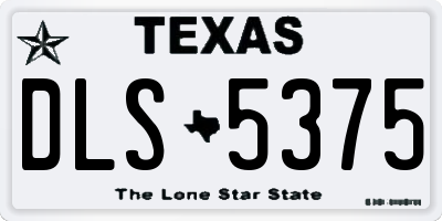 TX license plate DLS5375