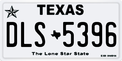 TX license plate DLS5396