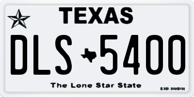 TX license plate DLS5400