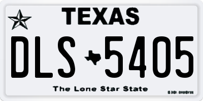 TX license plate DLS5405
