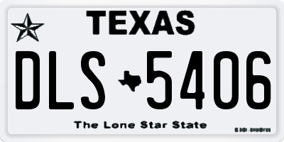 TX license plate DLS5406