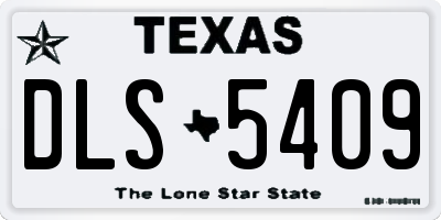 TX license plate DLS5409