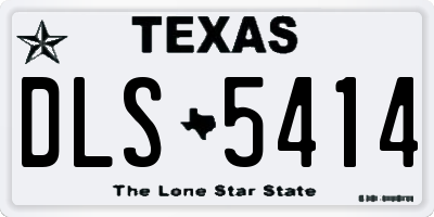 TX license plate DLS5414