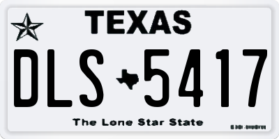 TX license plate DLS5417