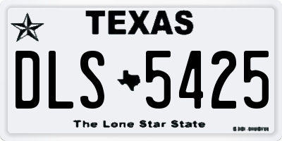 TX license plate DLS5425