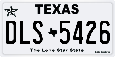 TX license plate DLS5426