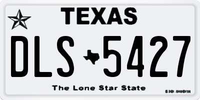 TX license plate DLS5427