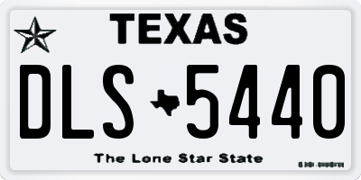 TX license plate DLS5440