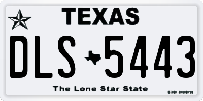 TX license plate DLS5443
