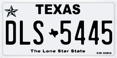 TX license plate DLS5445