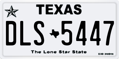 TX license plate DLS5447