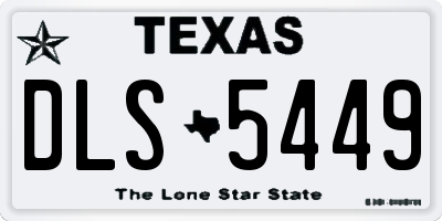 TX license plate DLS5449