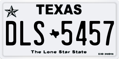 TX license plate DLS5457