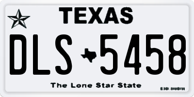 TX license plate DLS5458