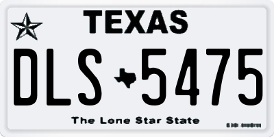 TX license plate DLS5475