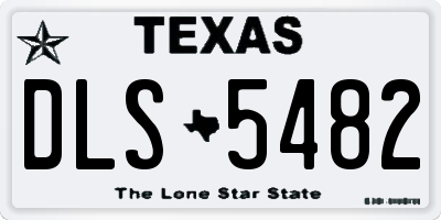 TX license plate DLS5482
