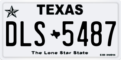 TX license plate DLS5487
