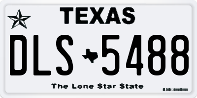 TX license plate DLS5488