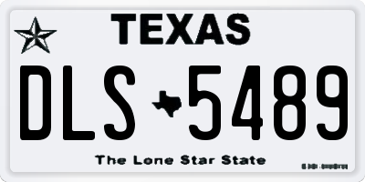TX license plate DLS5489