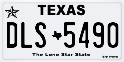 TX license plate DLS5490