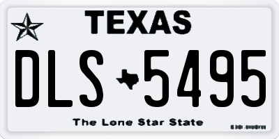 TX license plate DLS5495