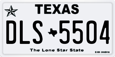 TX license plate DLS5504