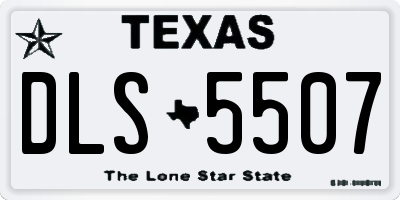 TX license plate DLS5507