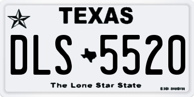 TX license plate DLS5520