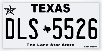 TX license plate DLS5526