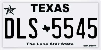 TX license plate DLS5545