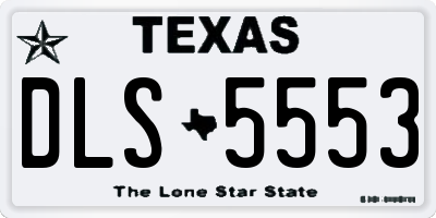 TX license plate DLS5553