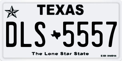 TX license plate DLS5557