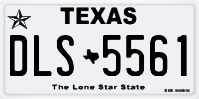 TX license plate DLS5561