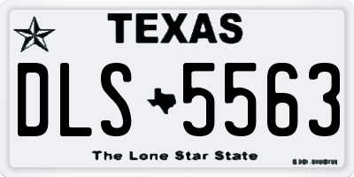 TX license plate DLS5563