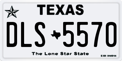 TX license plate DLS5570