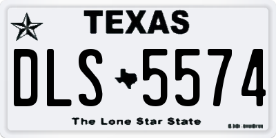 TX license plate DLS5574