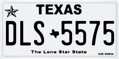 TX license plate DLS5575