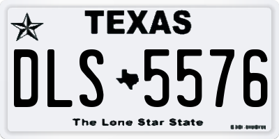 TX license plate DLS5576