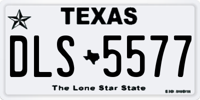 TX license plate DLS5577