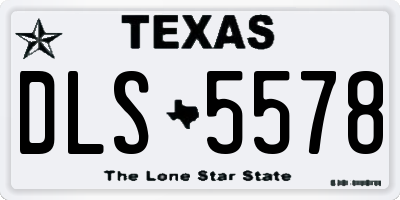 TX license plate DLS5578