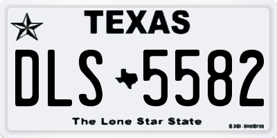 TX license plate DLS5582