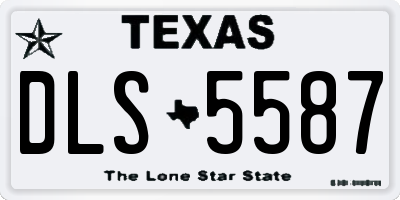 TX license plate DLS5587