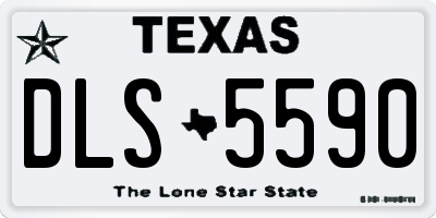 TX license plate DLS5590