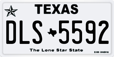 TX license plate DLS5592