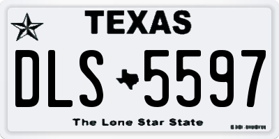 TX license plate DLS5597